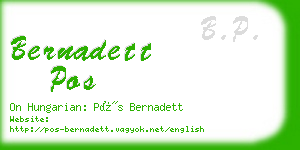 bernadett pos business card